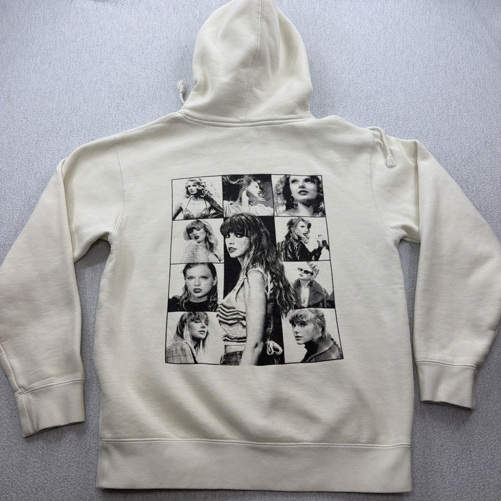 Taylor Swift The Eras Tour Size Small Hoodie Cream Swifties Concert Sweatshirt